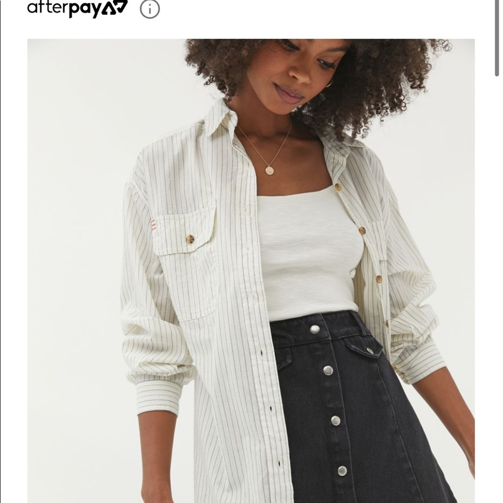 BDG SADIE denim skirt with button- front small